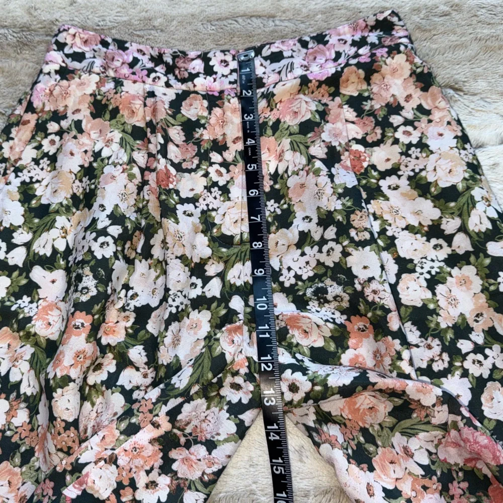 NWT REISS Serena Floral Print Wide Leg Trousers in Multicolor Size 4 - Picture 10 of 16